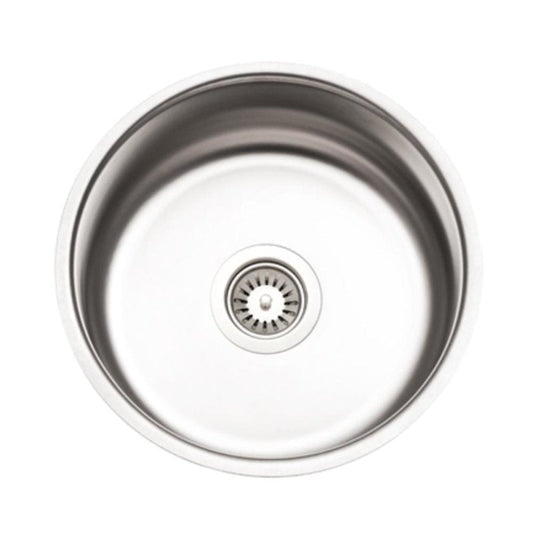 Parker Stainless Kitchen Sink | AS18 Linen Stainless Steel Sink Round 380Mm | Under Mount - Parker - Pennyware Distributors