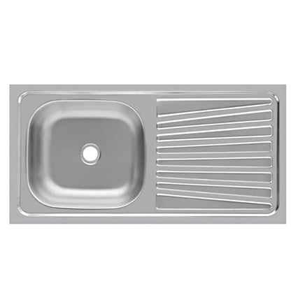 Parker Stainless | Stainless Steel Sit On Kitchen Sink | Single Bowl 45X90 - Parker - Pennyware Distributors