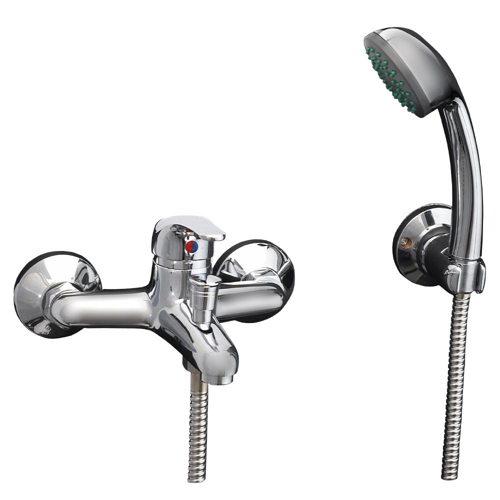 Seaga Series 2000 Bath Mixer Wall Type With Hand Shower - Probrass - Pennyware Distributors