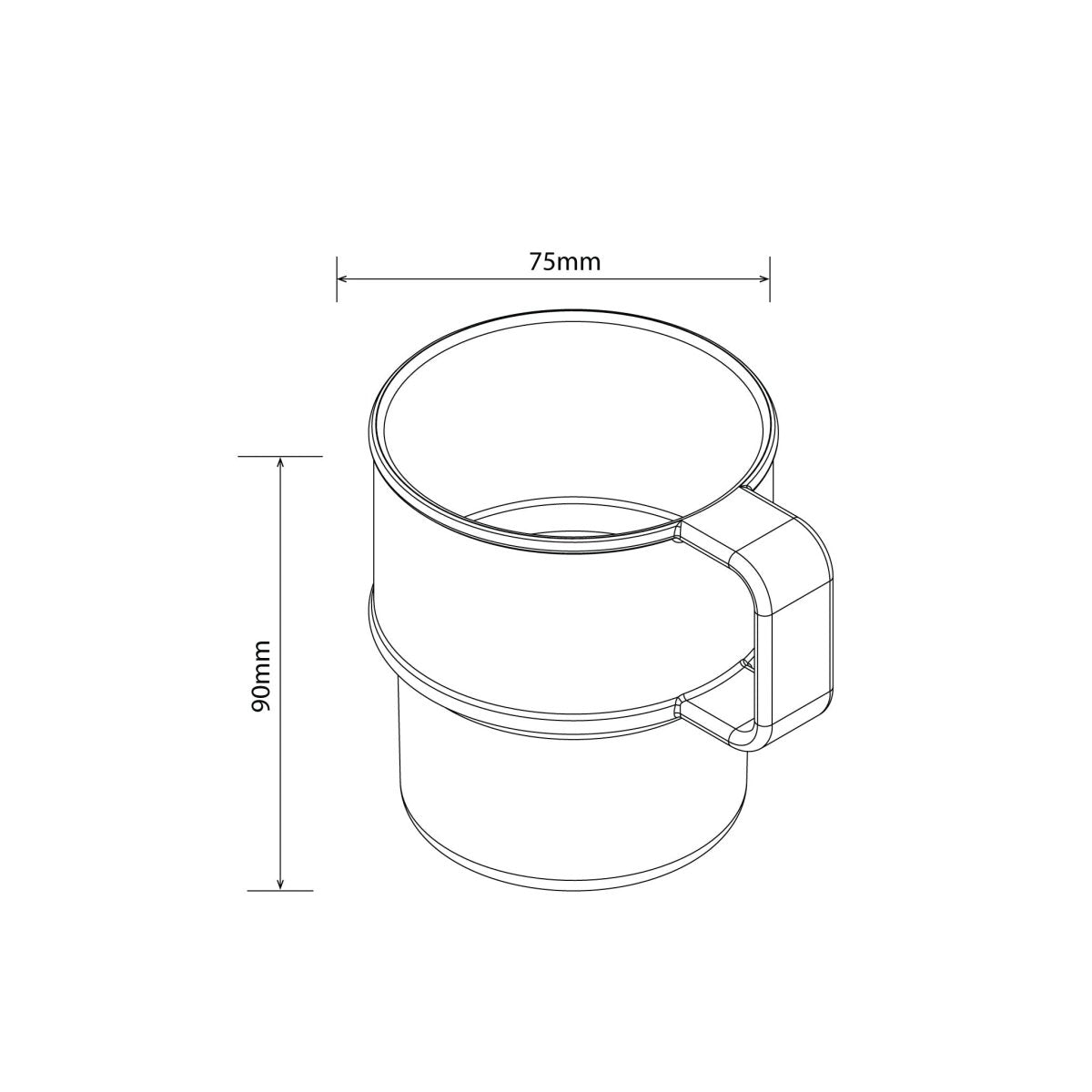 Stackable Coffee Mug | White - Parker - Pennyware Distributors